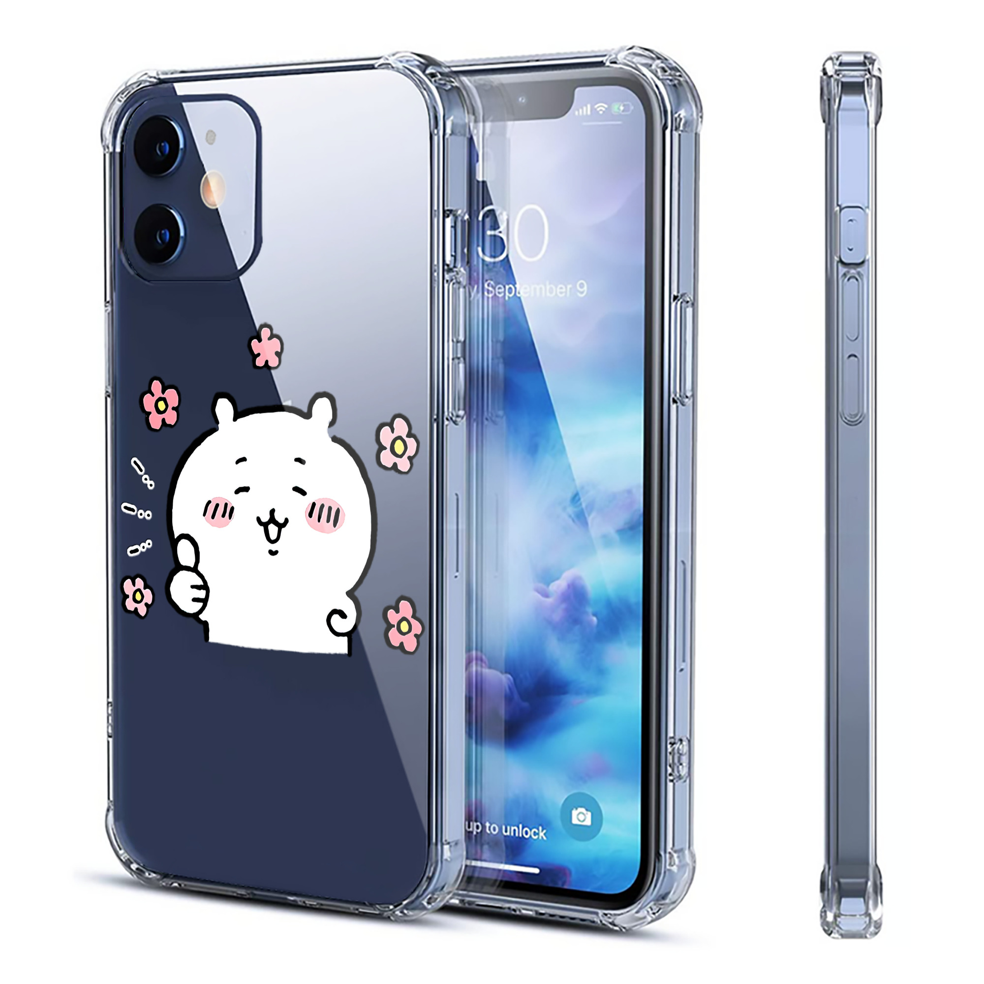 （画像用） ちいかわ ちいかわ Chii-kawa chiikawa 【iPhone 12シリーズ対応】透明スマホケース（クリアソフトケース）